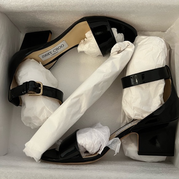 Jimmy Choo Edina Patent Leather Sandal - Picture 2 of 9